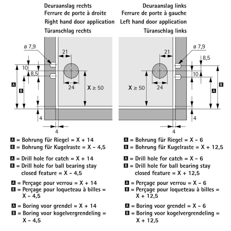 Cadro Vitrine Serrure pour porte en verre