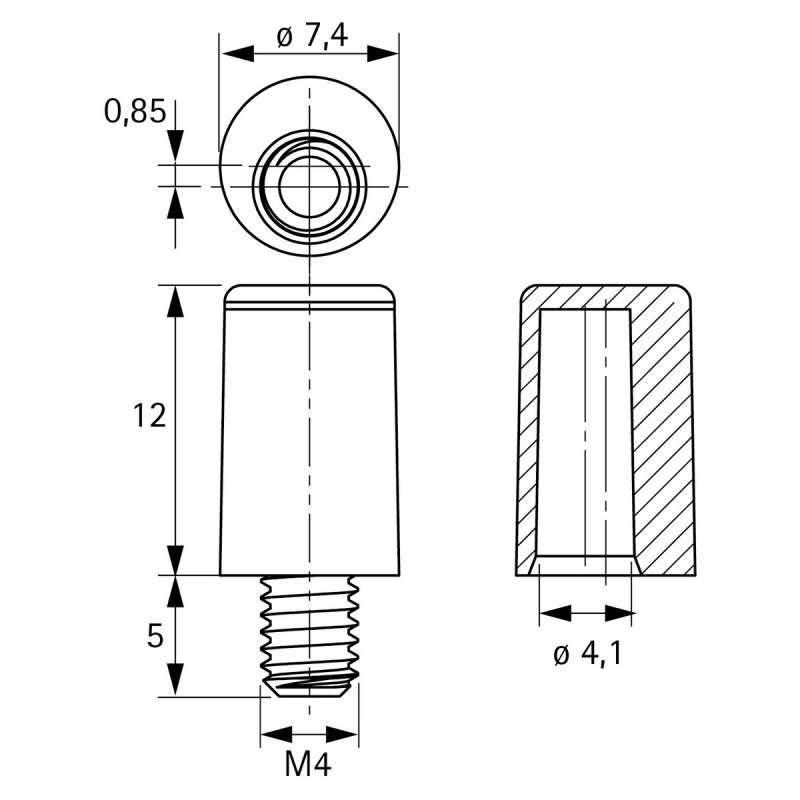 Cadro Vitrine Ferrure porte en verre