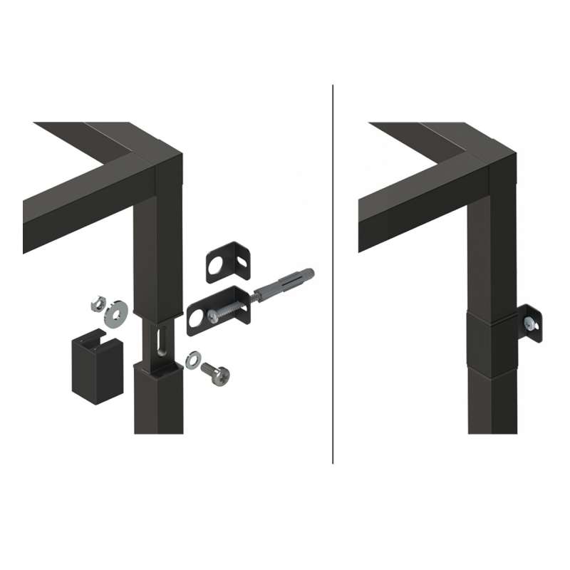 Cadro Fixation murale / Fixation au sol avec agrafe - HETTICH